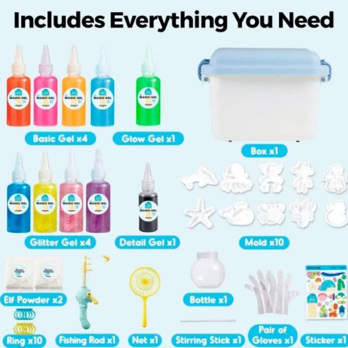 Kit creativo figuras de gel acuáticas para pescar - Jarmelo