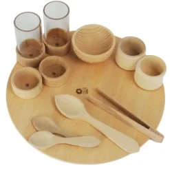 Kit de manipulación 12 piezas de madera - Enrosca