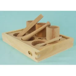 Kit de manipulación 8 piezas de madera - Enrosca