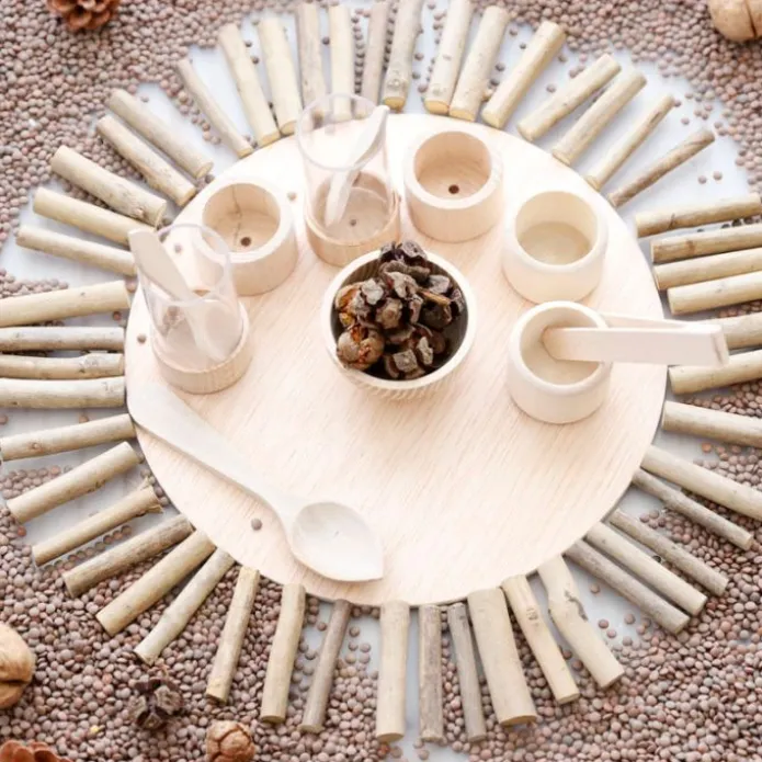 Kit de manipulación 8 piezas de madera - Enrosca