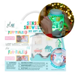 Kit jarra sensorial con luces Bola de nieve Navidad - GloPals