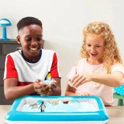 Kit sensorial invierno con nieve artificial, bandeja y animales - Zimpli Kids