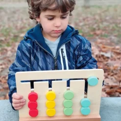Laberinto de madera para emparejar formas y colores - Andreu Toys