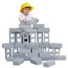 Ladrillos de construcción grandes de goma grises (40) - Playlearn