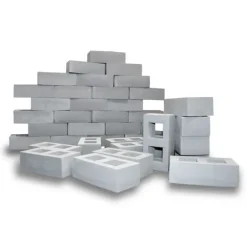 Ladrillos de construcción grandes de goma grises (20) - Playlearn