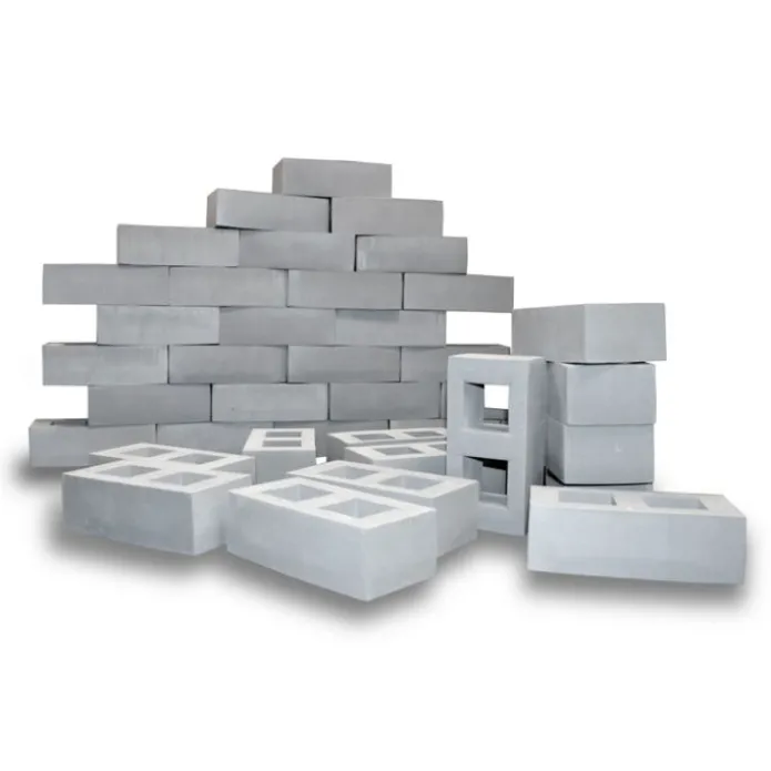 Ladrillos de construcción grandes de goma grises (20) - Playlearn