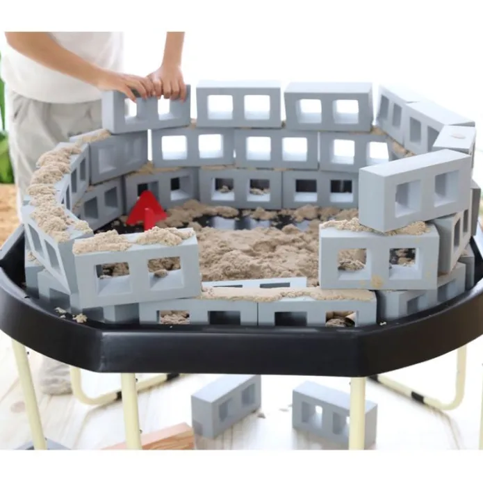 Ladrillos de construcción grandes de goma grises (20) - Playlearn