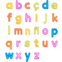 Letras abecedario minúsculas de colores translúcidos (76) - Miniland