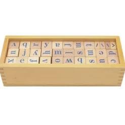 Letras alfabeto de madera en dados - Montessori