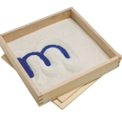 Letras alfabeto mayúsculas huecas cursivas - Montessori + REGALO bandeja con arena