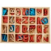 Letras alfabeto móvil pequeño mayúsculas de madera - Montessori