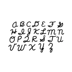 Letras de lija alfabeto mayúsculas cursiva - Montessori