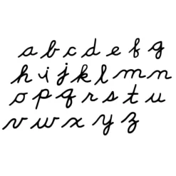 Letras de lija alfabeto minúsculas cursiva - Montessori