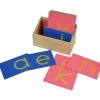 Letras de lija alfabeto minúsculas imprenta - Montessori