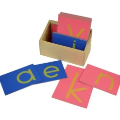 Letras de lija alfabeto minúsculas imprenta - Montessori