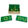 Letras de lija doble alfabeto minúsculas imprenta - Montessori