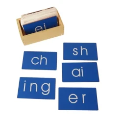 Letras de lija doble alfabeto minúsculas pequeñas - Montessori