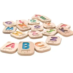 Letras de madera Abecedario Sistema Braille (26) - PlanToys