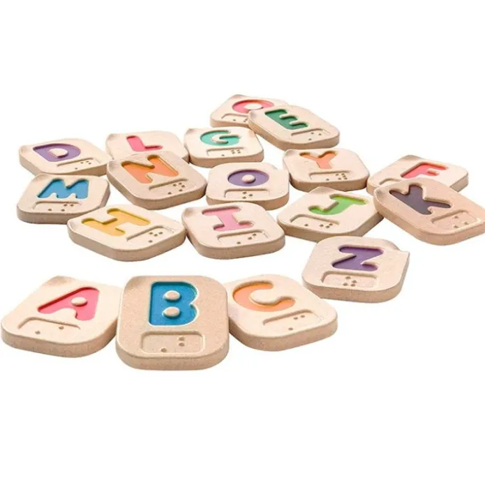 Letras de madera Abecedario Sistema Braille (26) - PlanToys