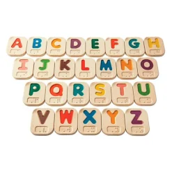 Letras de madera Abecedario Sistema Braille (26) - PlanToys