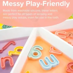 Letras minúsculas rellenables de silicona para bandeja Play Tray (26) - Inspire My Play