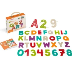 Letras y números para coser y enhebrar - Miniland