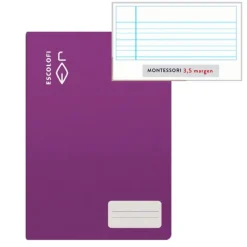 Libreta pauta Montessori 3,5 mm con margen 32 hojas A5