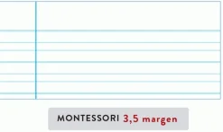 Libreta pauta Montessori 3,5 mm con margen 50 hojas A4