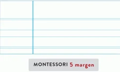 Libreta pauta Montessori 5 mm con margen 32 hojas A5