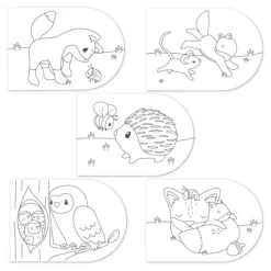 Libro con pincel y acuarelas Amigos del Bosque - Little Dutch