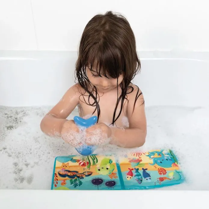 Libro de baño Fiesta bajo el mar y 3 peces rociadores - Janod