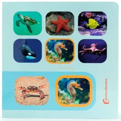 Libro de fotografías Busca y encuentra Animales marinos - Nowordbooks