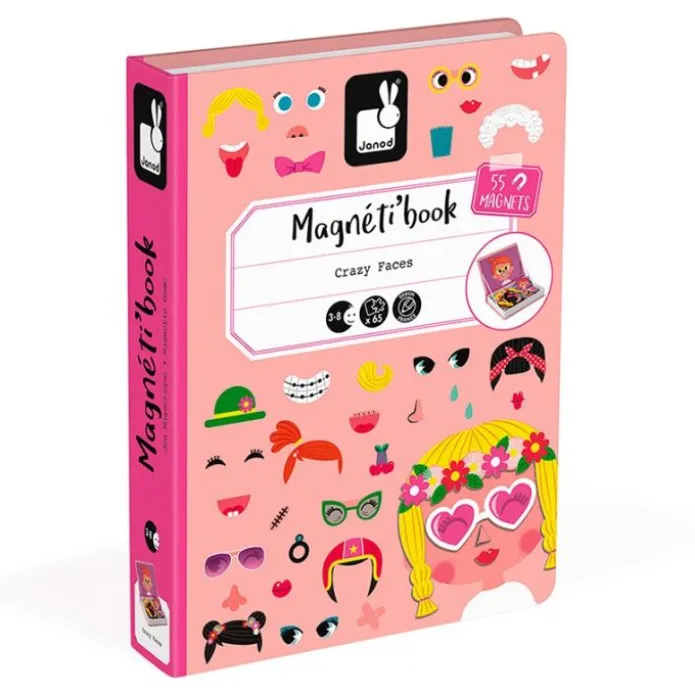 Libro magnético Crazy face chica - Janod