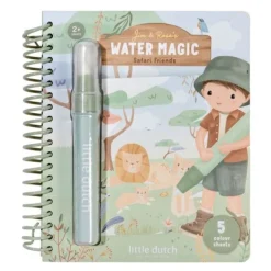 Libro mágico para colorear con agua Safari Jim - Little Dutch