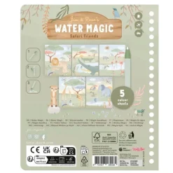Libro mágico para colorear con agua Safari Rosa - Little Dutch
