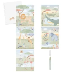 Libro mágico para colorear con agua Safari Rosa - Little Dutch