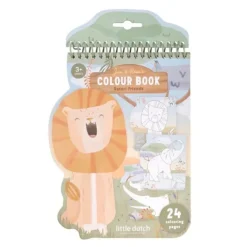 Libro para colorear Safari León - Little Dutch