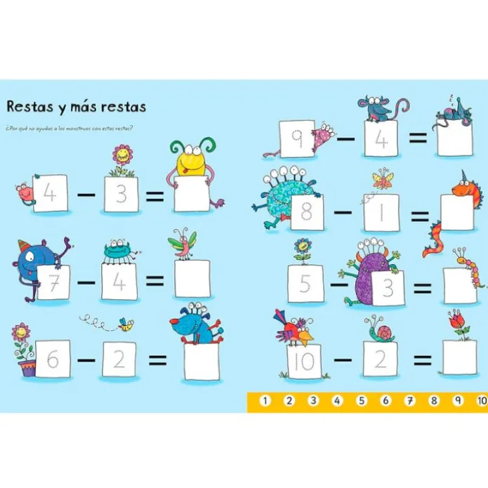 Libro pizarra Aprendo a sumar y restar - Usborne