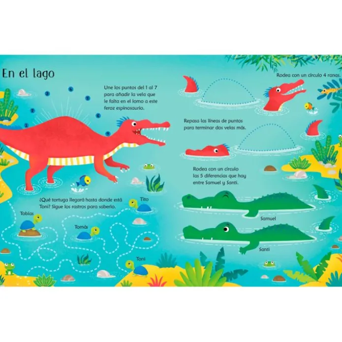 Libro pizarra El mundo de los dinosaurios - Usborne