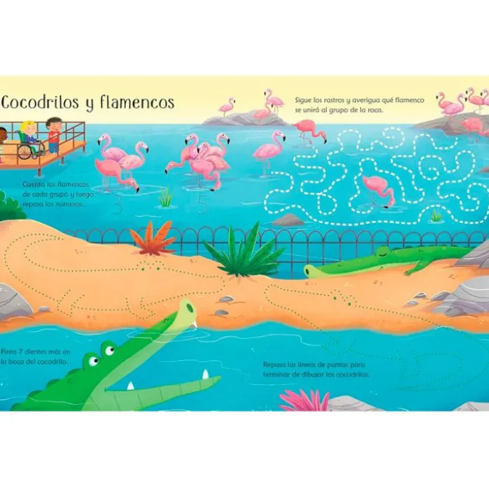 Libro pizarra Entre animales salvajes - Usborne