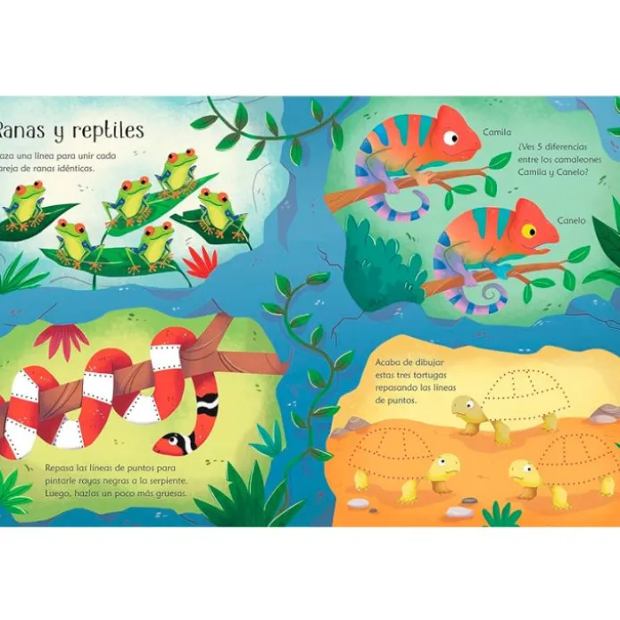 Libro pizarra Entre animales salvajes - Usborne