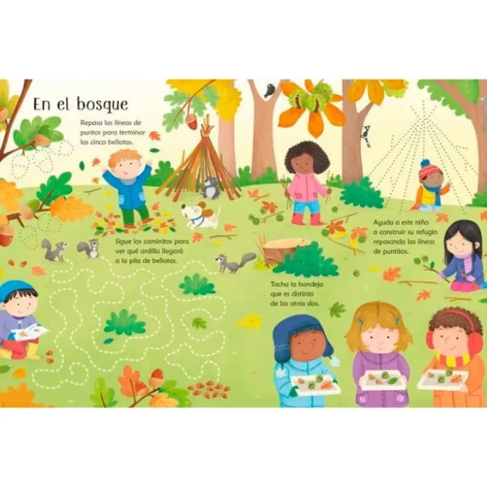 Libro pizarra Me divierto en otoño - Usborne
