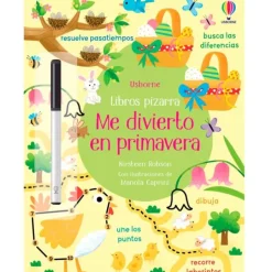 Libro pizarra Me divierto en primavera - Usborne