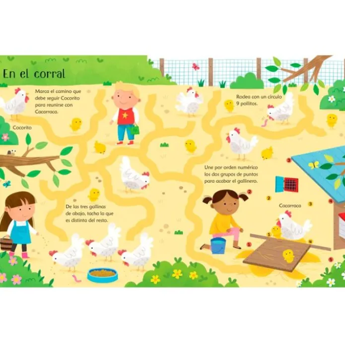 Libro pizarra Me divierto en primavera - Usborne