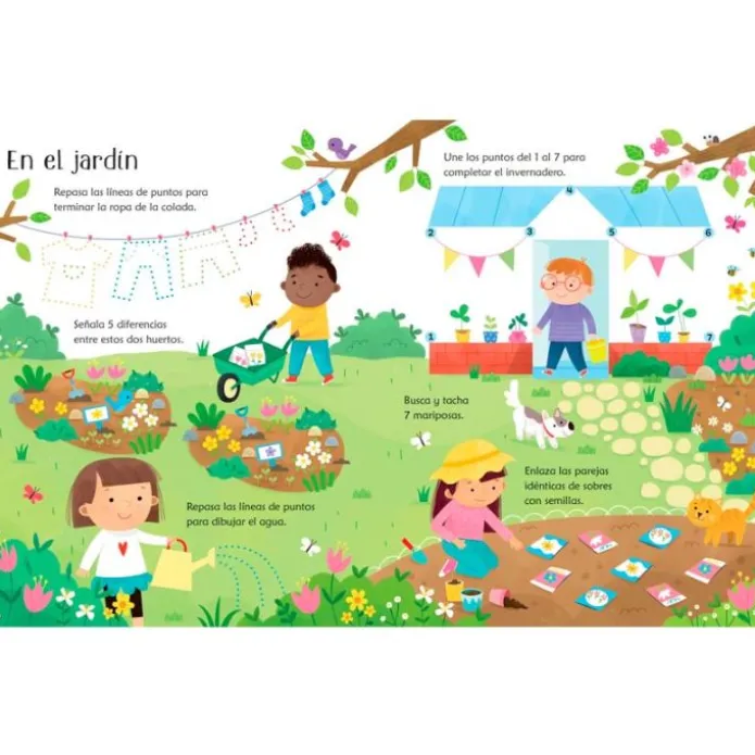 Libro pizarra Me divierto en primavera - Usborne