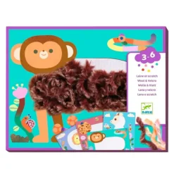 Láminas animales con lana y velcro (4) - Djeco
