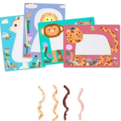 Láminas animales con lana y velcro (4) - Djeco