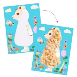 Láminas animales con lana y velcro (4) - Djeco