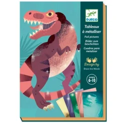 Láminas para completar con papel metalizado Dinosaurios - Djeco
