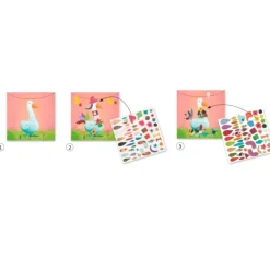 Láminas para decorar con pegatinas Animales - Djeco